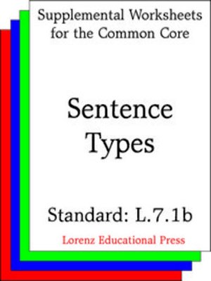 cover image of CCSS L.7.1b Sentence Types